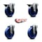 Service Caster 5'' Solid Poly Wheel Swivel Bolt Hole Caster Set with 2 Posi Lock Brakes, 4PK SCC-BH20S514-SPUS-PLB-2-S-2 - alternate 3